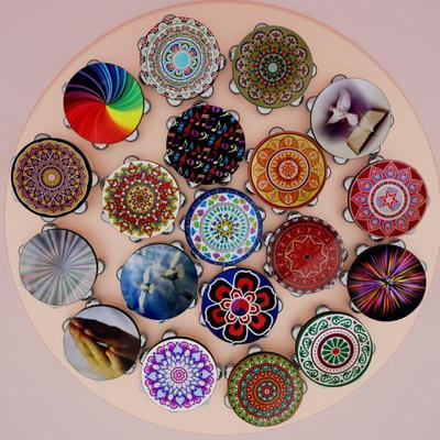 6-дюймовый тамбурин в дуньхуанском стиле: Древний Перформанс Ручной Барабан и Инструмент Орфа