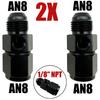 2 шт. AN4 AN6 AN8 AN10 AN12 1/8 NPT AN Поворотный Соединитель-Адаптер Бокового Порта для Датчика Масла, Резьбовой Фитинг 'Мама' на 'Папу'