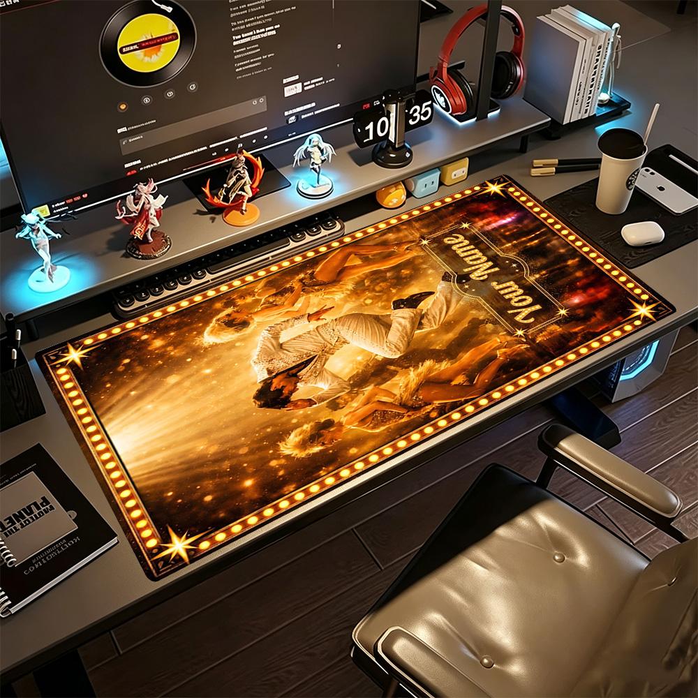 Elvis Presley Customizable Name Mouse Pad Desk Mat Computer Desk Mat Non-Slip Rubber Base Computer Decor Item Office Use