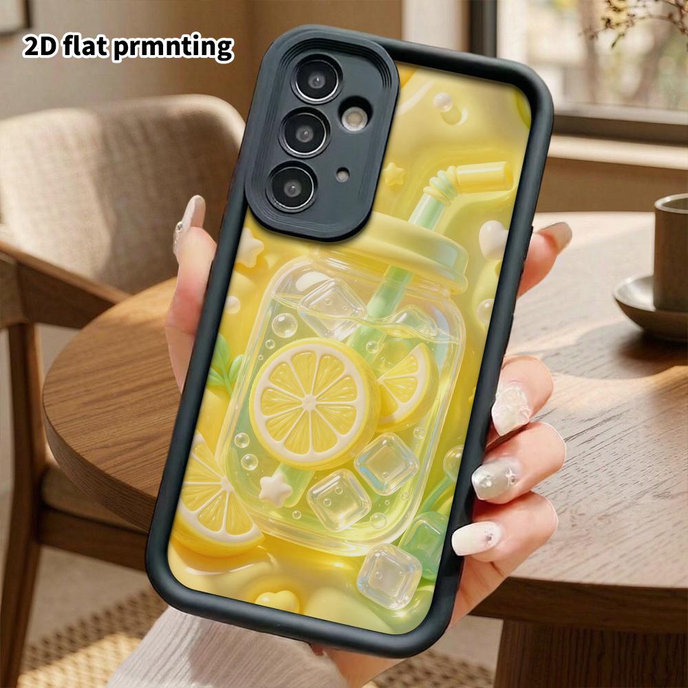 Чехол для телефона: 2D плоский, подходит для Samsung Galaxy A34 A35 M05 M06 S20 S22 S21 FE Plus 5G защитный чехол, банка с лимонным напитком, идеальный Рождественский и H