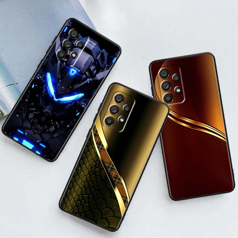 Механический стиль Чехол для телефона Для Samsung A73 A72 A71 A55 A54 A53 A52 A51 A13 A22 A16 A15 A12 A14 A26 A07 5G Черный