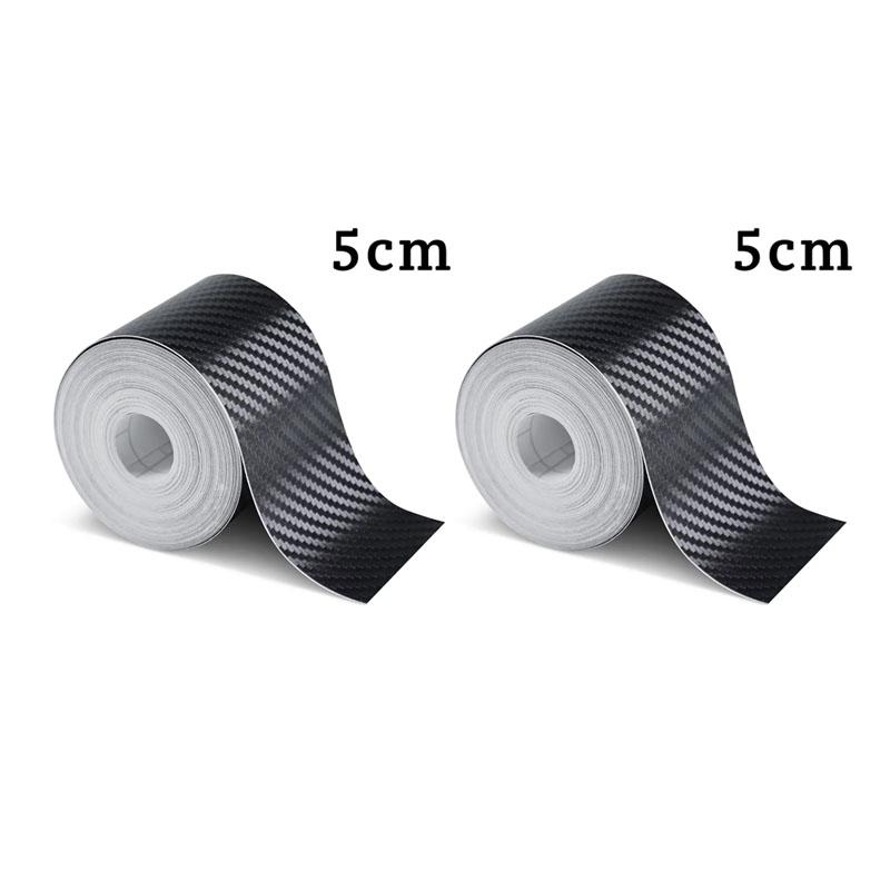 1/2/3pcs Car Stickers Bumper Sticker Protector Car Door Sill Stickers Fiber Rubber Body Tape Anti Scratch Scuff Protective Film
