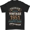 Премиум Винтажная Футболка 75-й День Рождения 1951 Unisex 100% Хлопок