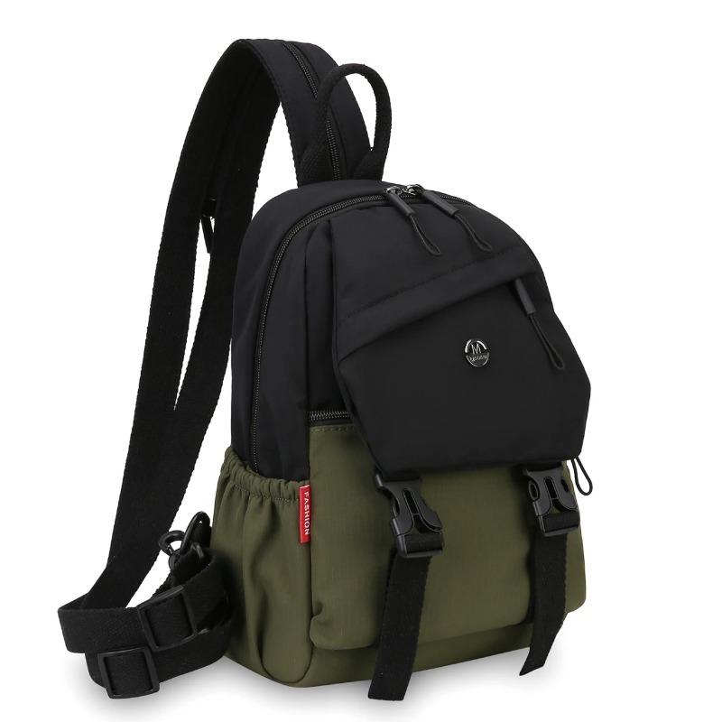 Women's Multifunctional Shoulder Chest Bag, Convertible Small Backpack & Crossbody Fanny Pack, Lightweight Nylon Purse