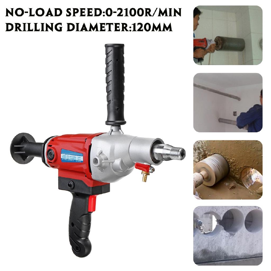 2100W Handheld Core Drill Wet Concrete Core Drilling Machine 2100W Electric Core Drill Stepless Speed Concrete Diamond