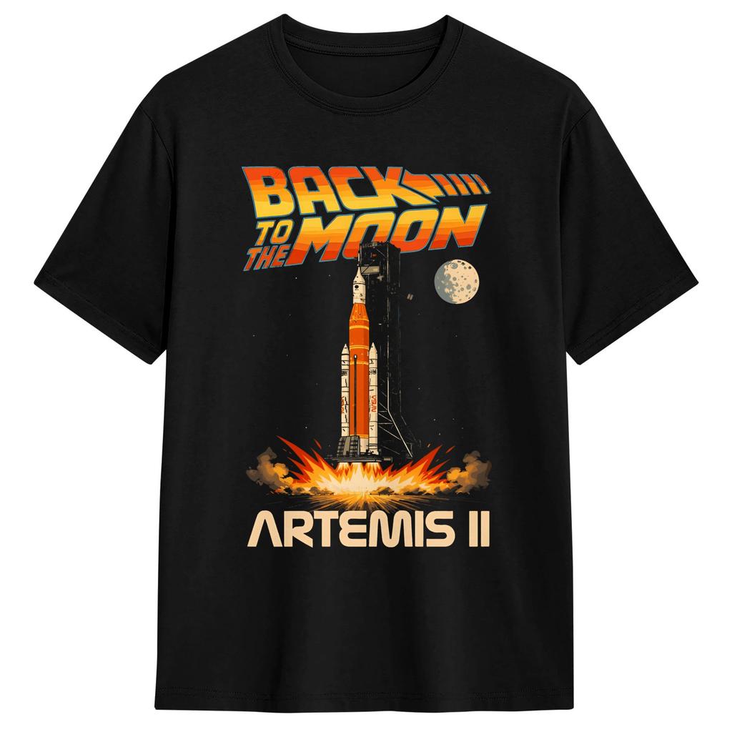 Artemis Mission Logo T Shirt Summer Cotton TShirt for Couple Design Tee Shirt Vintage New Unisexs Clothing Womens T Shirt