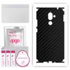 apgo Защитная наклейка-скин на заднюю панель+бока, совместимая с Nokia 7 plus, Пленка Full Wrap, Фольга, Винил - Рисунок Углеволокно Черный