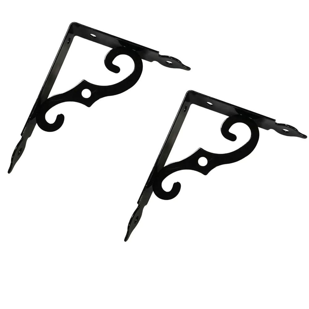 2Pcs Iron Corner Brace Floating Furniture Support Hardware Shelf Brackets DIY Open Shelving