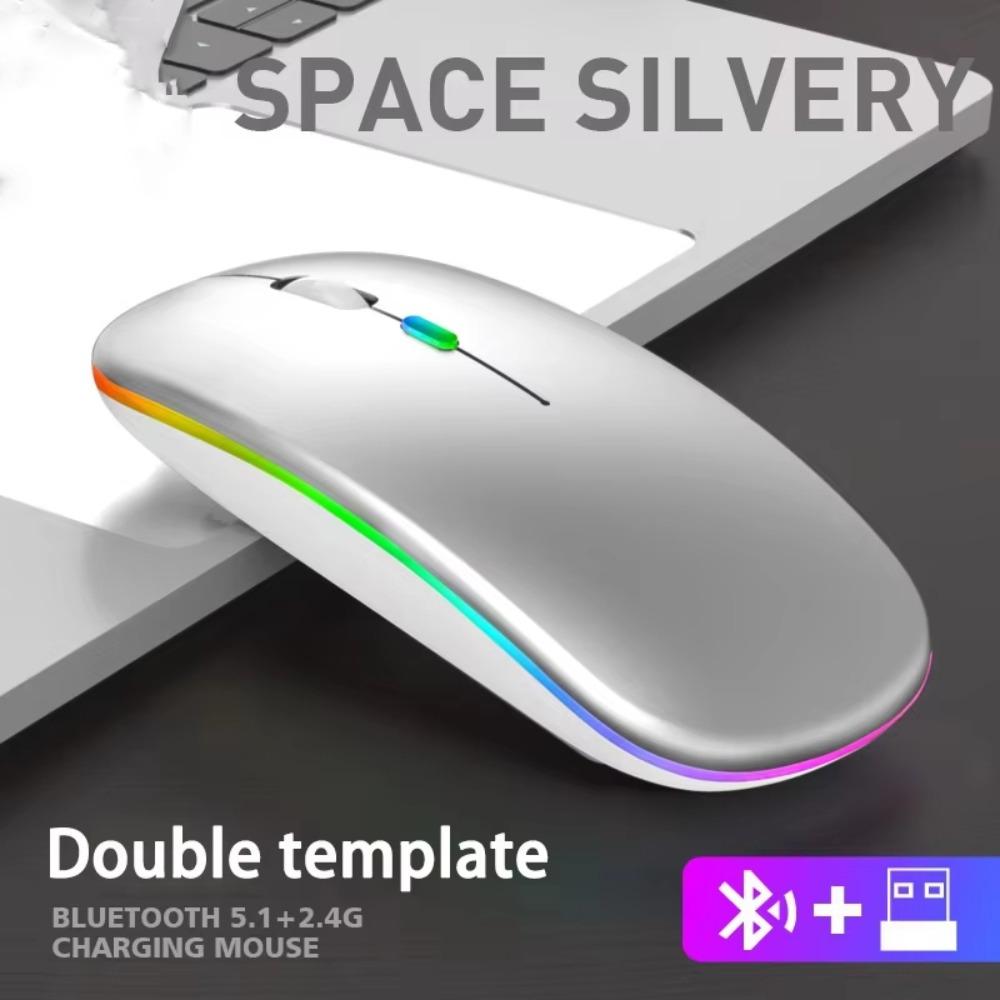 LED Light Computer Silent Mouse Colorful Gaming Bluetooth Mouse Wireless Mouse PC/Laptop