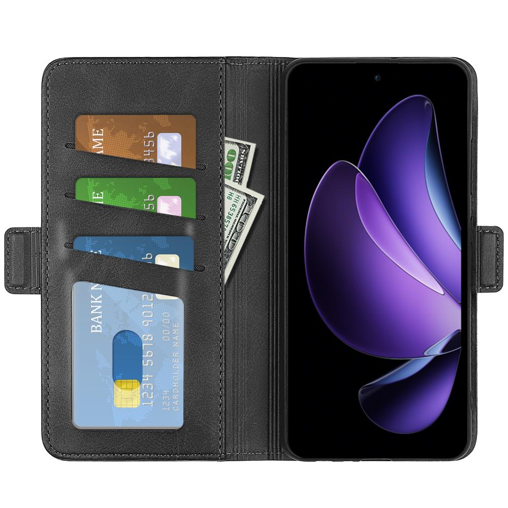 For Oppo Reno13 F 5G Stand Case Calf Texture Leather Wallet Phone Cover