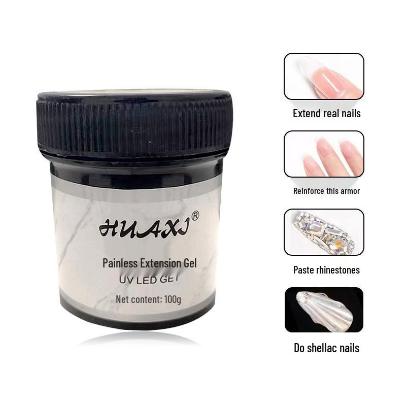 Гель-строитель УФ для наращивания ногтей, большая емкость, безболезненный - 100 мл