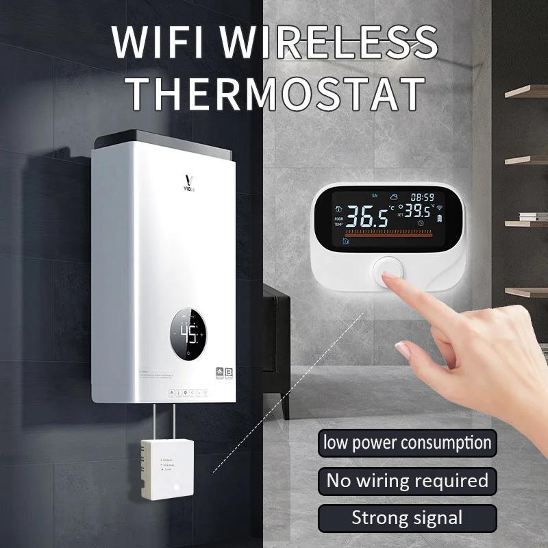Tuya Smart Wifi Heating Thermostat Wireless Gas Coil Heater Thermostat APP Remote Control Programmable Temperature Controller