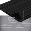 Polentex Premium Black Combi Junior Doormat 12 Rubber-Grips 80X50 Frame
