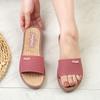 Fashion Open Toe Pink Woman Slippers Bedroom Slides Flat Shoes for Women On Offer Casual 2025 Trend Elegant and Fashionable Shoe Sandals