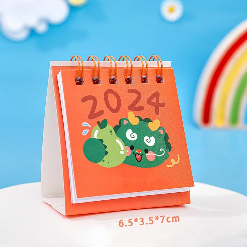 Мультяшный мини-настольный календарь, студенческий настольный декоративный календарь, милый фруктовый текстовый настольный календарь
