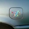 Наклейка на крышку бензобака автомобиля Креативный мультяшный указатель Светоотражающие наклейки Крышка для заправки Внешний декор Автомобильные аксессуары