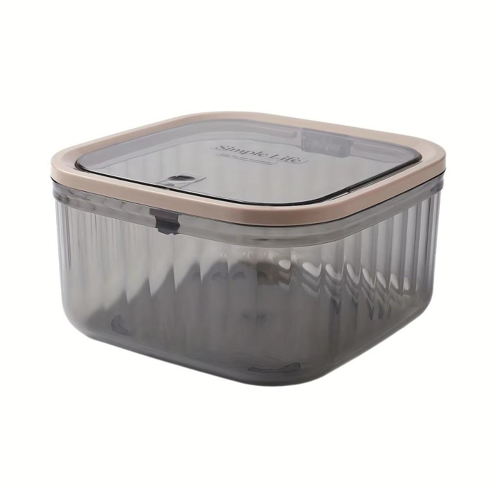With Lid Mini Trash Can Dust Proof Desktop Storage Box New Transparent Storage Box  Workstation