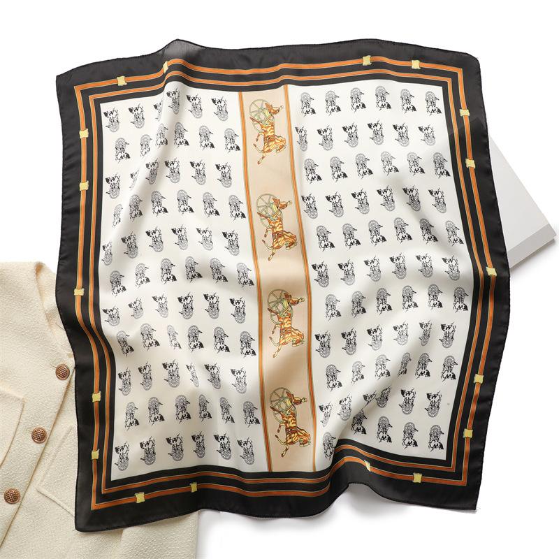 70 * 70cm New Silk Small Square Scarf For Women'S Neck Protection Professional Scarf Versatile Hair Tie Headscarf Scarf