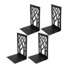 4Pcs Metal Book Ends Orderly Storage Arbitrary Adjustment Smoother Edges Innovative Bookends