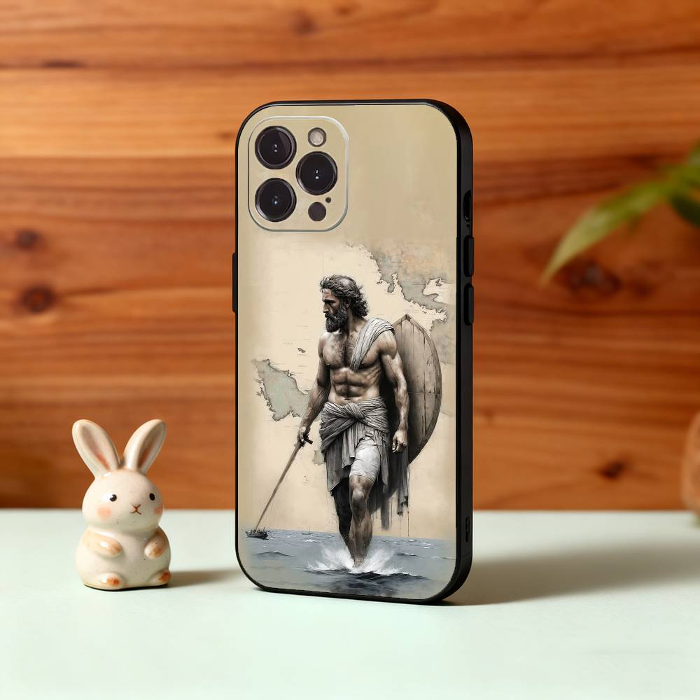 O-Odyssey G-Greece Чехол для телефона для iPhone17 16 15 14 13 12 11 Pro Max Plus, 5G Мягкий черный чехол