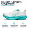 HOKA One One Mach 6 Удобная Универсальная Ткань Синтетическая Кожа Нескользящие Прочные Низкие Кроссовки для Бега Женские кроссовки Белый Синий 1147810-WTCL