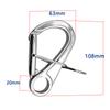 316 Stainless Steel Docking Hook with Self Locking Snap Mechanism for Marine Boating Yachting Trailers and Climbing