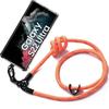 Case for Samsung Galaxy S22 Ultra - Orange - Shockproof Protection - Detachable Lanyard - Flexible - Transparent