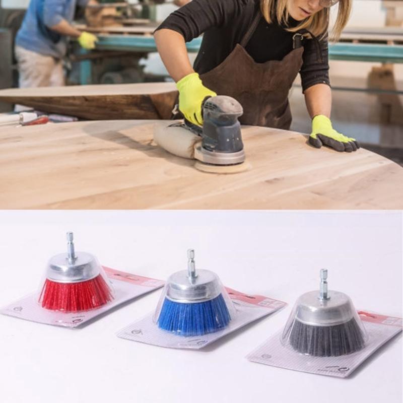 75мм Абразивная щетина Щетка для электродрели Рукоятка 1/4 дюйма для эффективной шлифовки и полировки