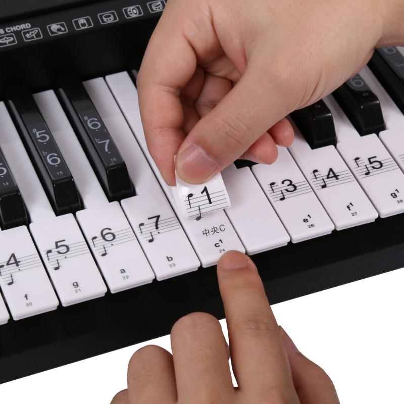 Piano Sticker Piano Keyboard Sticker Key Electronic Keyboard 88 Key Piano Stave Note Sticker
