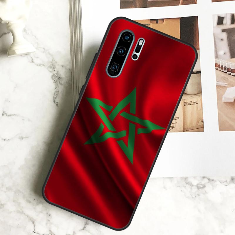 Morocco Moroccan Flag For Huawei Nova 5T 9 10 SE 7i 8i 11i 12i Y60 Y61 Y70 Y72 Y73 Y90 Y91 P20 P40 P30 Lite Case