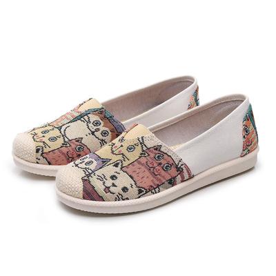 Индивидуальные новые старые пекинские тканевые туфли, нескользящие, удобные и универсальные повседневные женские туфли, модные дышащие парусиновые рыбацкие туфли на мягкой подошве