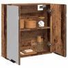 VidaXL Bathroom Mirror Cabinet Old Wood 64x20x66.5 Cm, Mirror Cupboard, Wall Cabinet with Mirror, Cabinet 856940