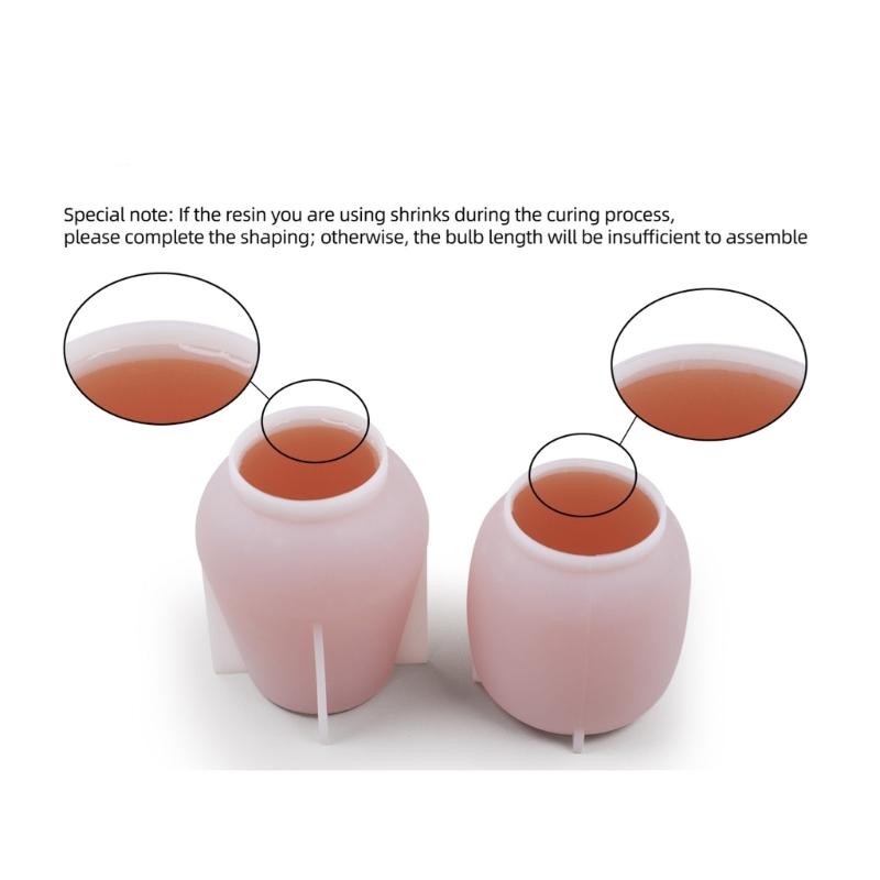 Artistic Resin Casting Mold Flexible Reusable Moulds Resin Oil Lamp Silicone Molds for Making Bedside Camping Lights