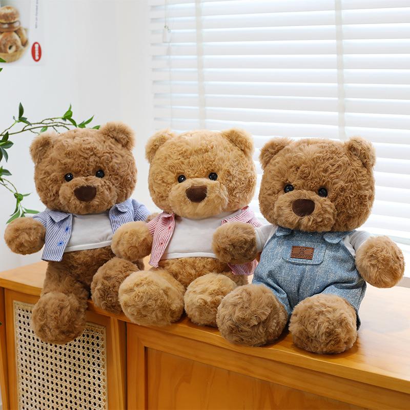 Парная одежда Плюшевая игрушка Мишка Тедди Джинсовый комбинезон Медведь Украшение для дома Кукла Искупления Города из видеоигры
