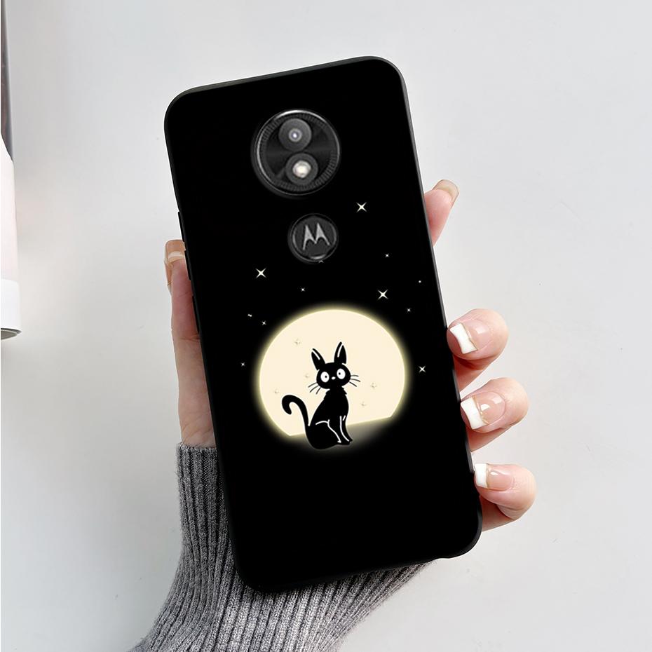 Чехол-бампер For Motorola Moto G7 Play Изысканный чехол Мягкий силиконовый корпус For Motorola Moto G7 Power Милый мультяшный черный чехол