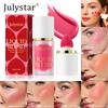 Lip and Cheeks Rouge Blush Liquid Portable Facial Nude Sexy Matte Big Head Brush Contouring Liquid Blush Pink Lipstick Face Makeup