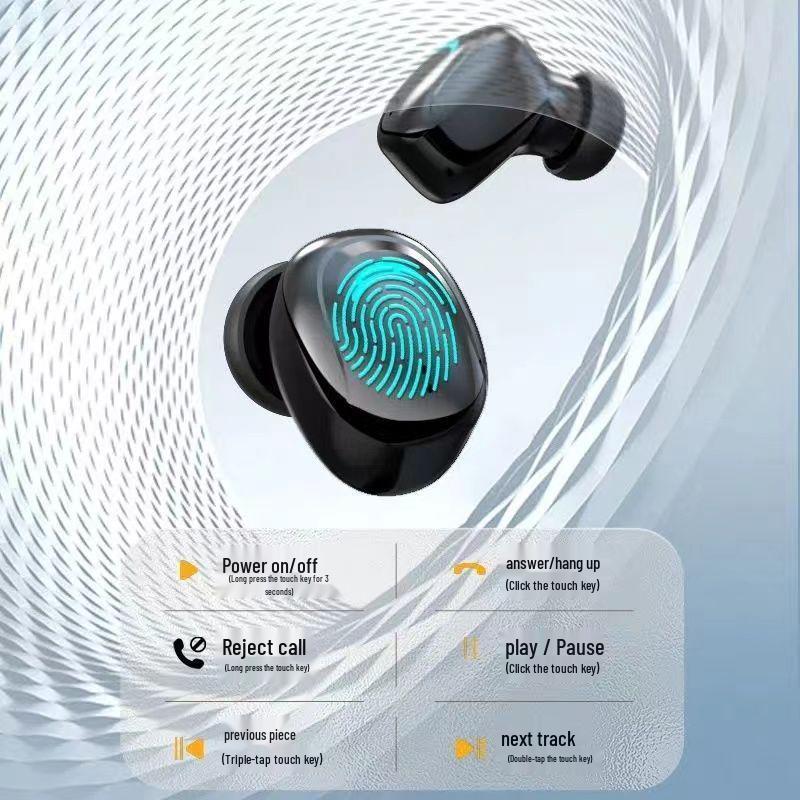 Беспроводные Bluetooth-наушники с глубокими 3D-басами, расширенным временем автономной работы и зарядным кейсом для Huawei, Apple, OPPO, Xiaomi, Vivo.