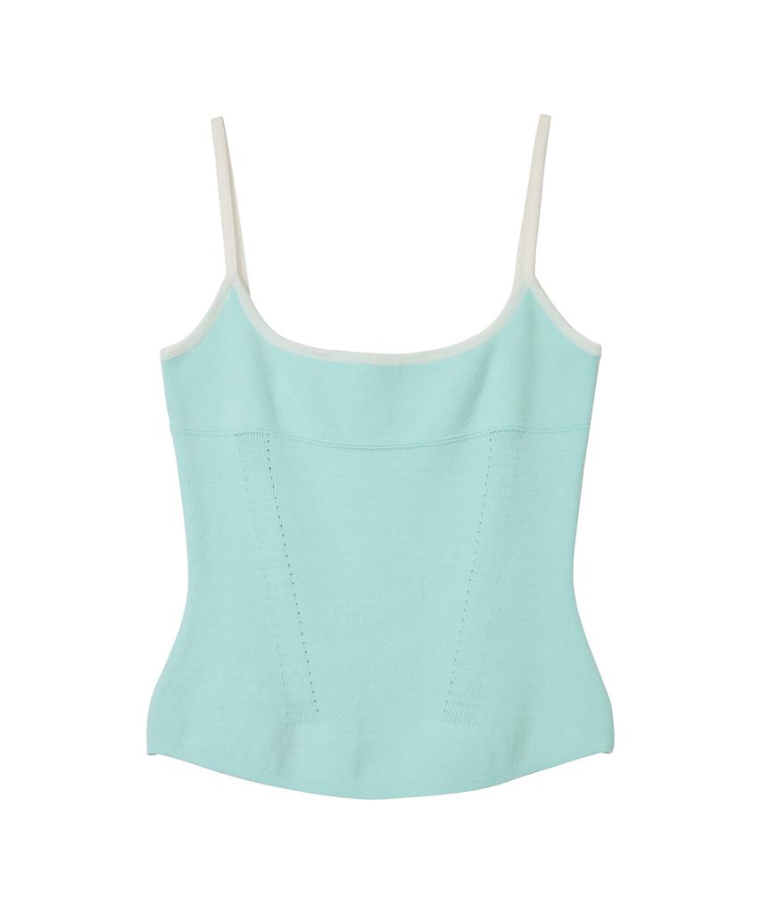 ERER Colorblock Knit Sleeveless Mint
