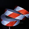 5cm*50m Shining Reflective Safety Warning Tapes White-Red Left Right Twill Self Adhesive Waterproof Reflectors Stickers For Car