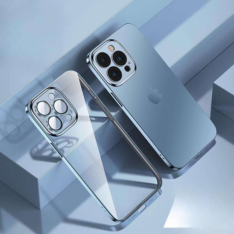 Подходит для чехла для телефона Apple 13, IPhone14Promax Прозрачный Противоударный 12 Полная защита 11 Гальванизированный Противоударный Защитный Чехол