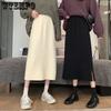 Women's Knitted Half Body Skirt Autumn/Winter Mid Length High Waist A-line Skirt