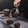 Чайный делитель, позолоченная глазурованная железная чайная чаша, керамическая мужская чашка, равномерно обожженная в дровяной печи чашка, аксессуары для чайного набора, позолоченная чашка для чаепития