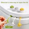 2Pcs/Set Toilet Lid Lifter Multi-Stage Adjustment Prevents Slipping Secure No-touch Toilet Lid Handle Toilet Accessory