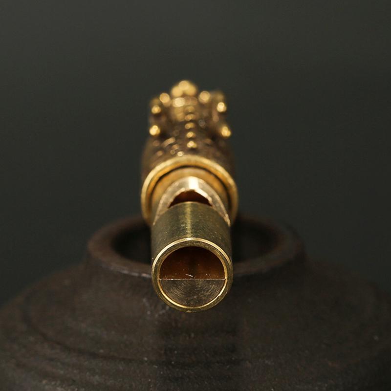 Латунный свисток в виде головы дракона ручной работы, цепочки для ключей, подвески, инструмент для выживания на открытом воздухе