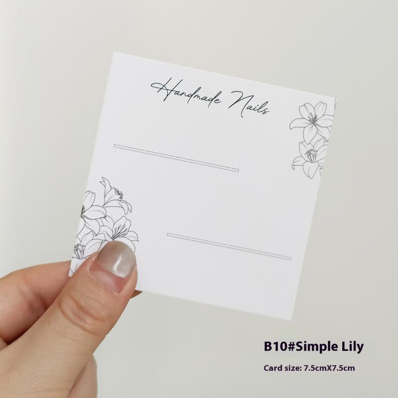 20 листов Накладные ногти на клеевой основе Нижняя карточка-бабочка Картонный реквизит для фото Ручной работы Искусственные ногти Арт-типсы Дисплей Шоу-карточка Инструменты для маникюра