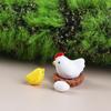 Lovely Mini Micro Landscape Resin Hen Chick Egg Henroost Decoration Miniature Figurine Ornament