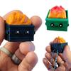 1/2 шт. Игрушки-щелкуны для мусорного контейнера, миниатюрные портативные игрушки для эмоциональной поддержки, напечатанные на 3D-принтере, для снятия стресса