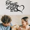 ""Trust In The Lord With All Your Heart" with Heart Shape Minimalist Metal Wall Art - Modern Home Decor for Bedroom, Living Room, or Bathroom.
