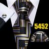 Barry.Wang Mens Novelty Plaid Striped Neckties Handkerchief Cufflinks Set Formal Casual Business