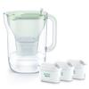 Фильтр-кувшин BRITA, Протестирован на удаление PFOS/PFOA, Объем фильтрованной воды: 1,26 л (Общая емкость: 2,4 л), Стиль Эко Зеленый Порошок, Включает 3